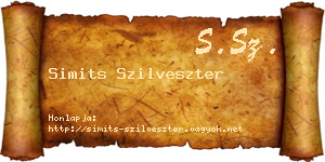 Simits Szilveszter névjegykártya