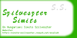 szilveszter simits business card